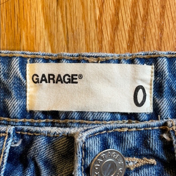 GARAGE Distressed Denim Jean Shorts - Picture 5 of 6